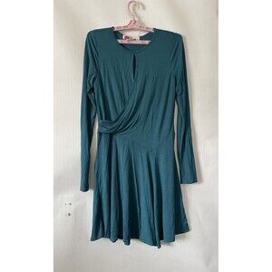 FREE PEOPLE BEACH Vance Wrap Mini Dress - Dark Turquoise - Large NWOT